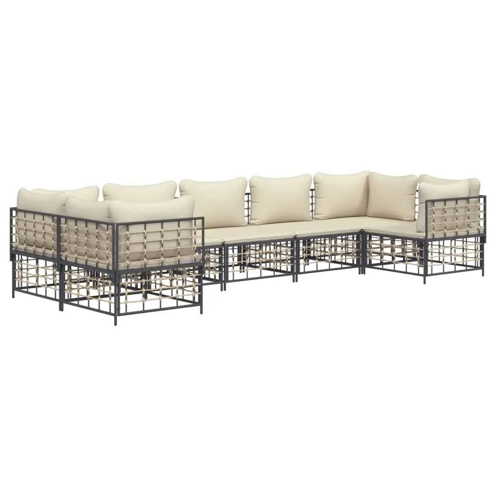 Outdoor Garden Lounge Sofa Set Modular Poly Rattan 7 Piece