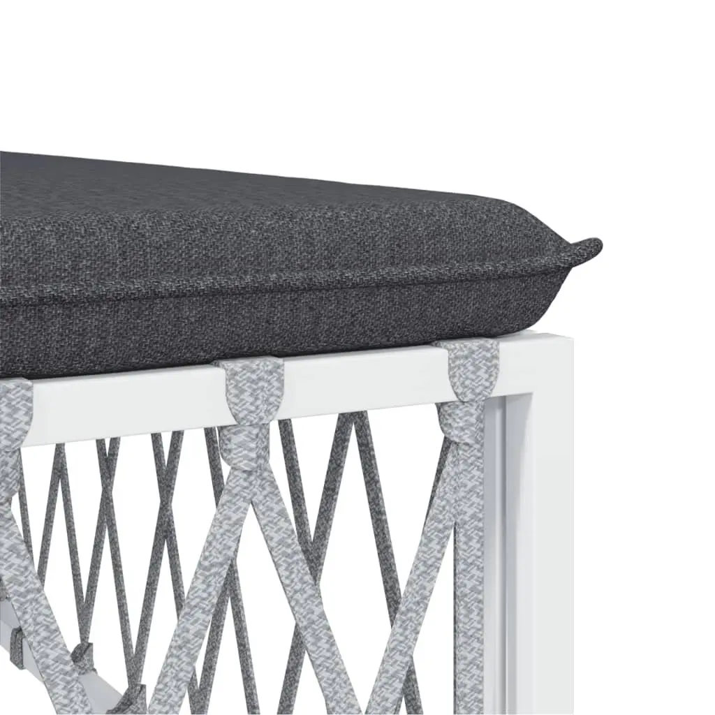 Garden Lounge Set 5 Piece Outdoor Furniture Sofa with Cushions White