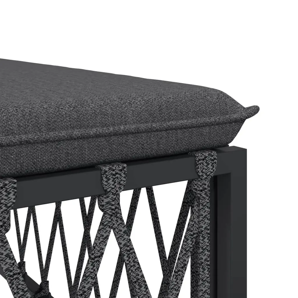 Garden Lounge Set 5 Piece Outdoor Furniture Modular Sofa Cushions Anthracite