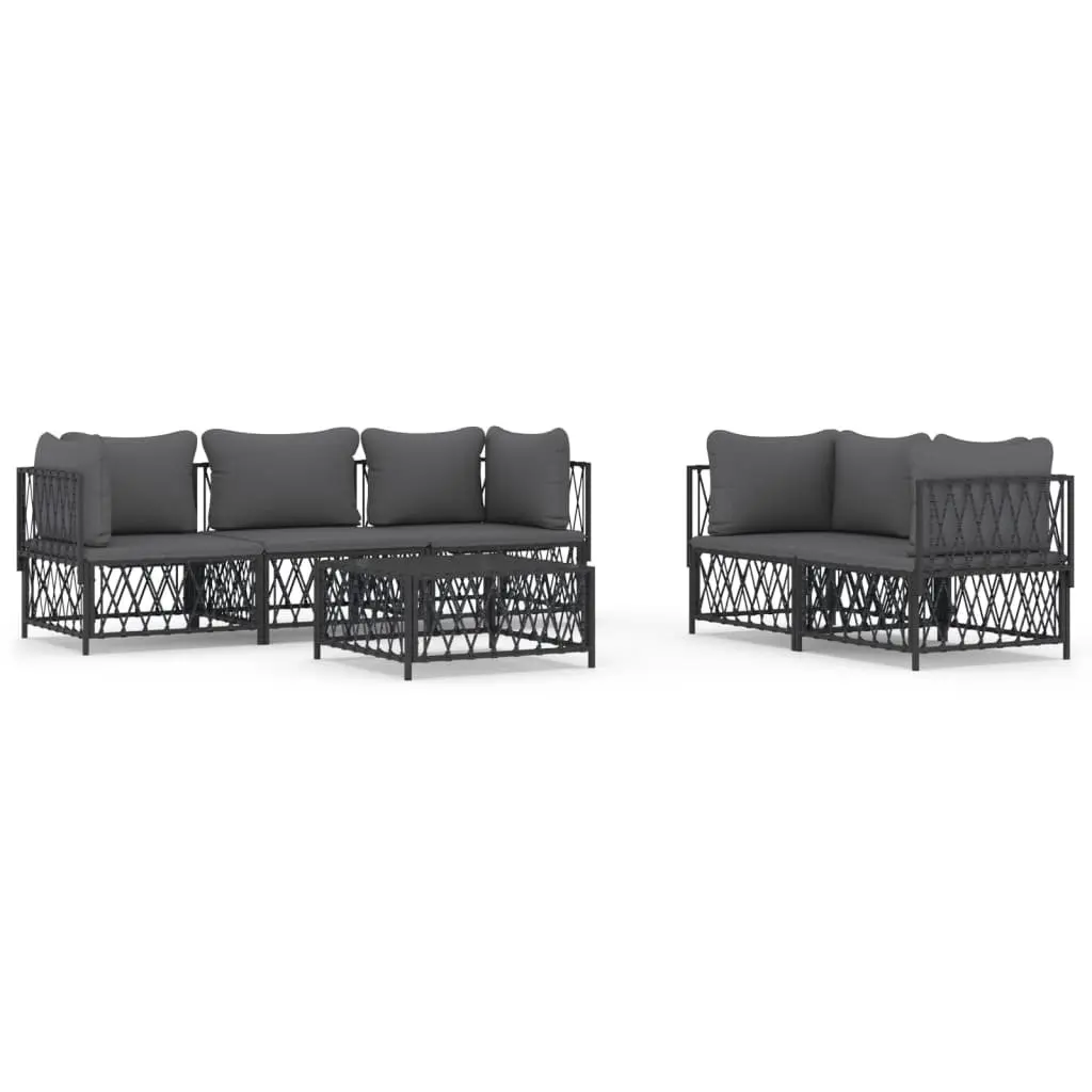6-Piece Modular Garden Lounge Set in Anthracite