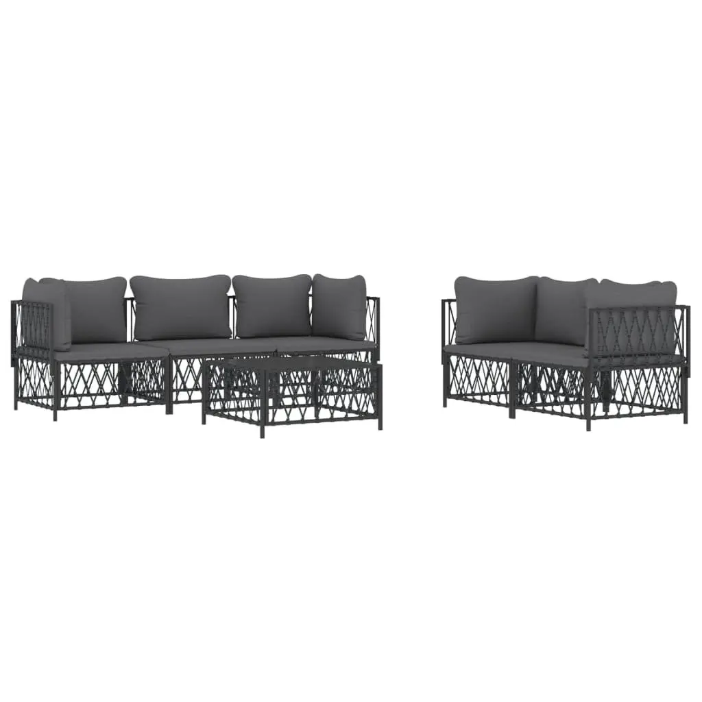 6-Piece Modular Garden Lounge Set in Anthracite