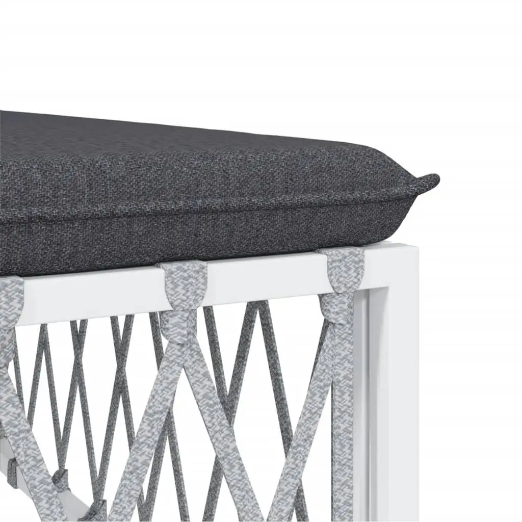 Modular Outdoor Furniture 6 Piece Garden Lounge Set White with Cushions