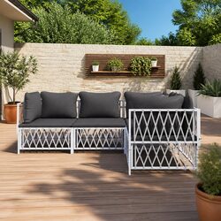 Friendly 4 Piece Lounge Set for Your Outdoor Oasis