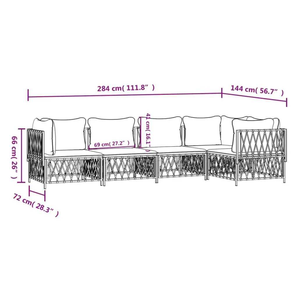 5-Piece Garden Lounge Set