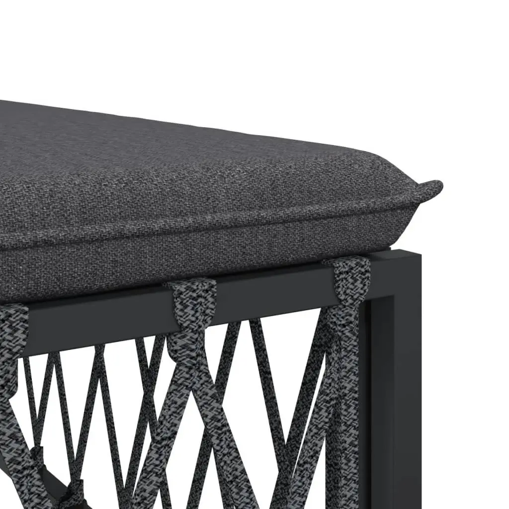 7 Piece Garden Lounge Set Outdoor Furniture Anthracite Steel Frame with Cushions