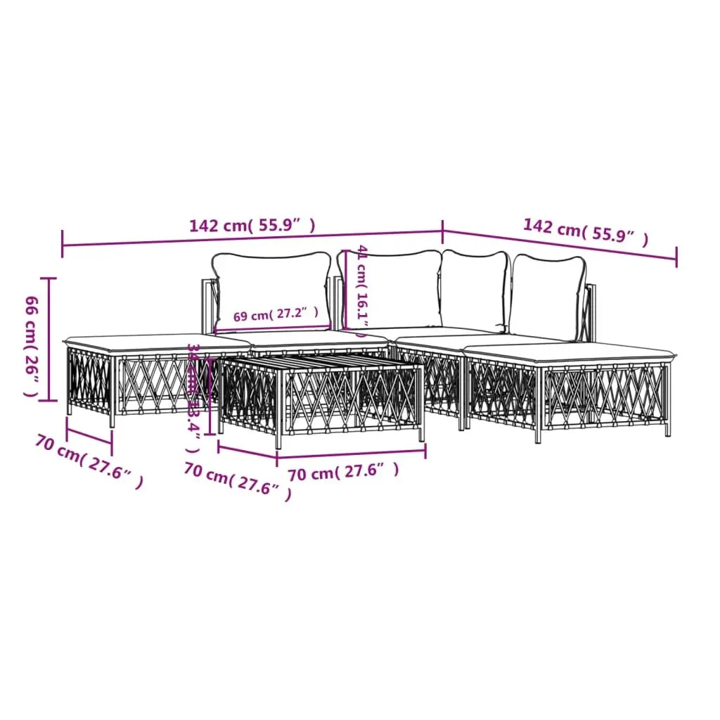 6-Piece Garden Lounge Set