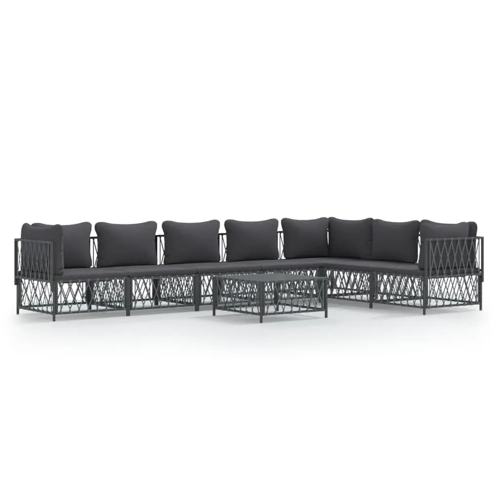 Garden Lounge Set Modular Sofa 8 Piece Outdoor Furniture with Cushions