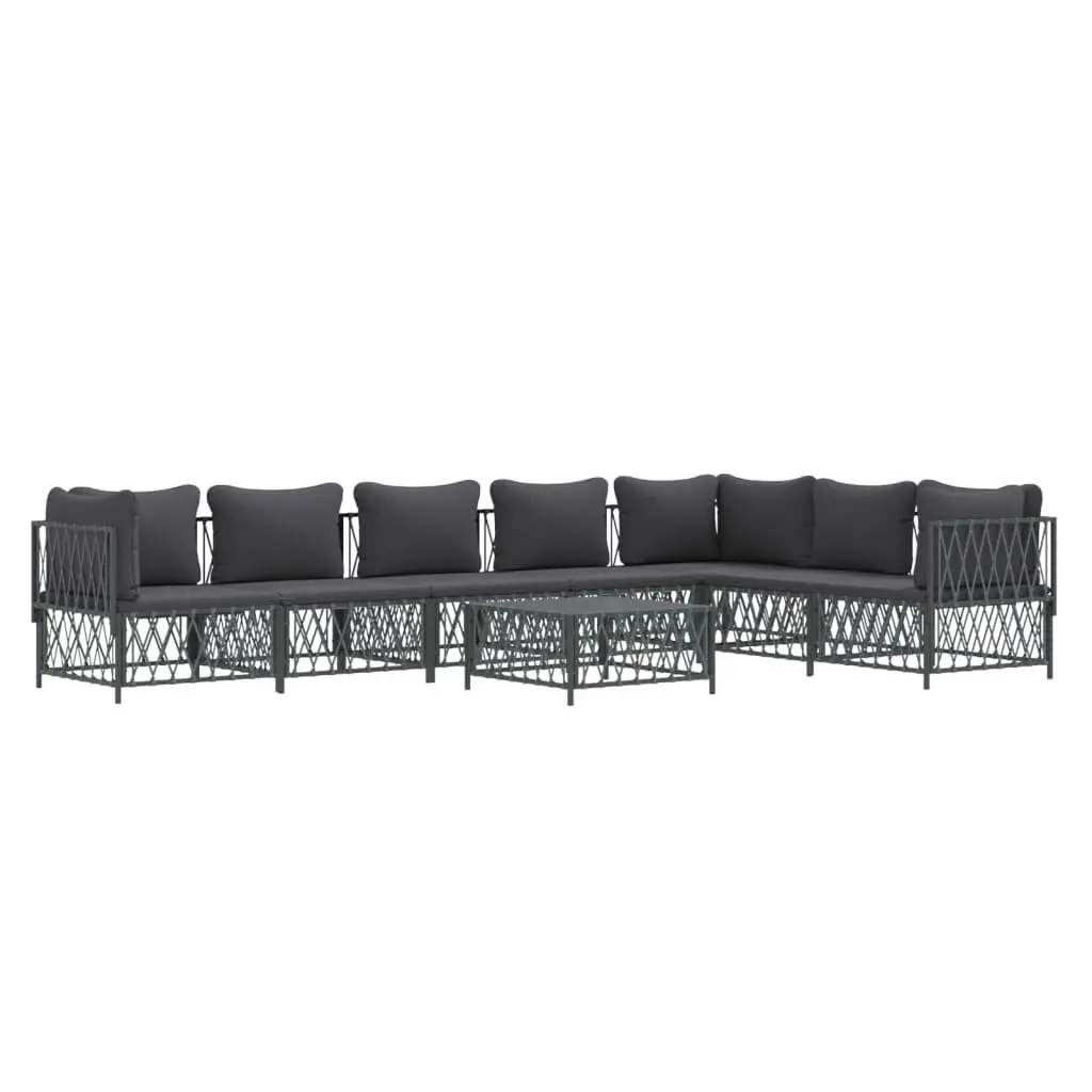 Garden Lounge Set Modular Sofa 8 Piece Outdoor Furniture with Cushions