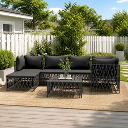 Create Comfort Outdoors with a 7-Piece Lounge Set