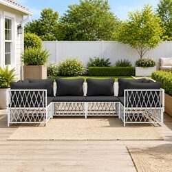 Friendly 6 Piece Garden Lounge Set with Soft Cushions