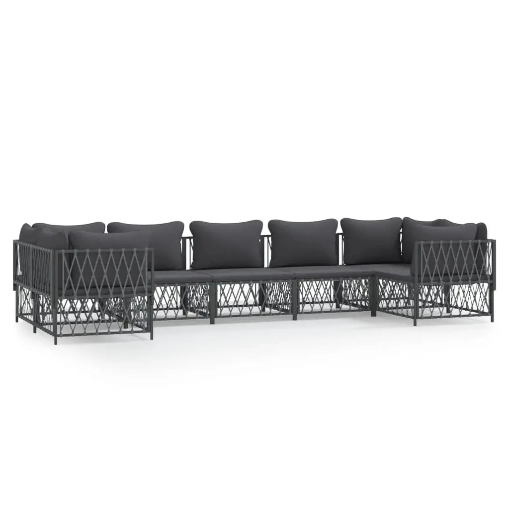 Garden Lounge Set 7 Piece Outdoor Furniture Modular Sofa with Cushions