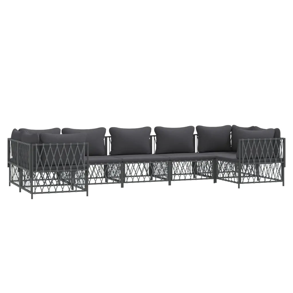 Garden Lounge Set 7 Piece Outdoor Furniture Modular Sofa with Cushions
