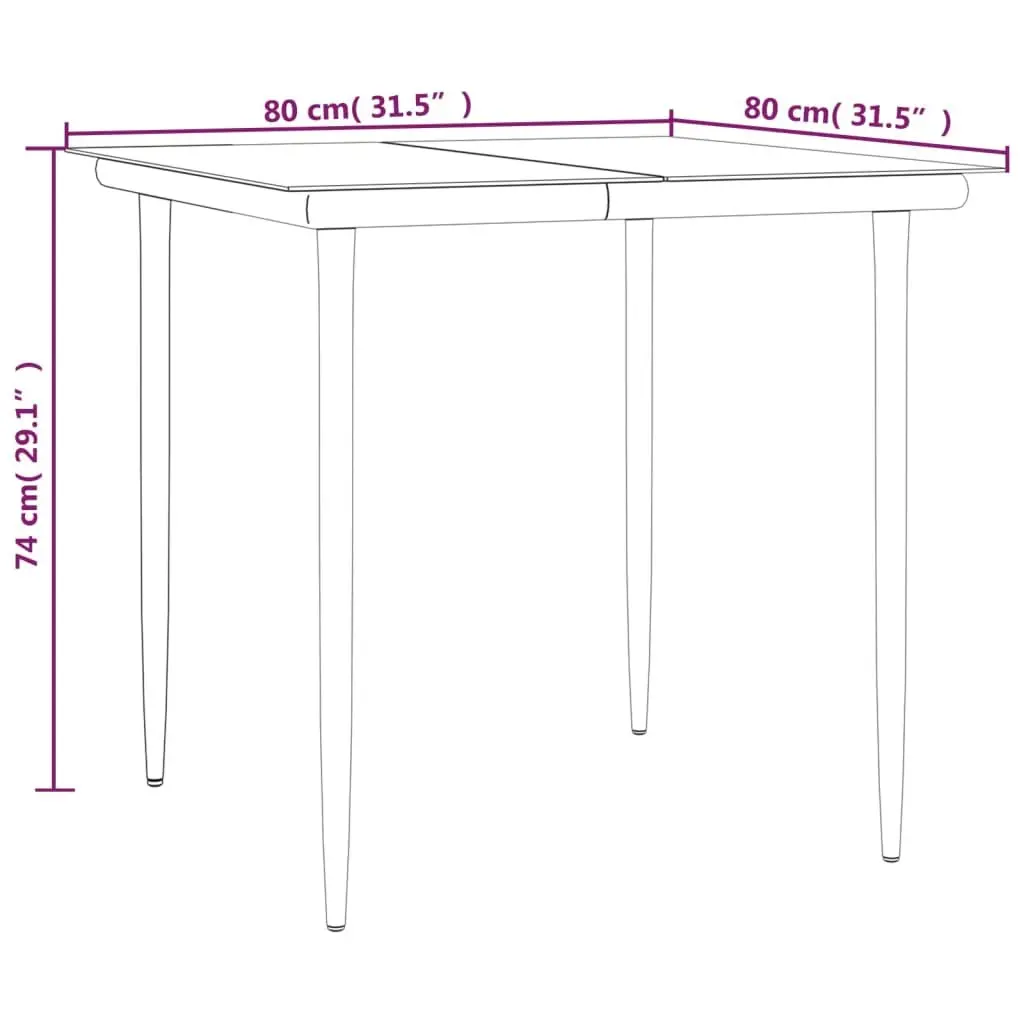 Garden Dining Set 5 Piece Outdoor Furniture Weather Resistant Poly Rattan Steel Frame Glass Table