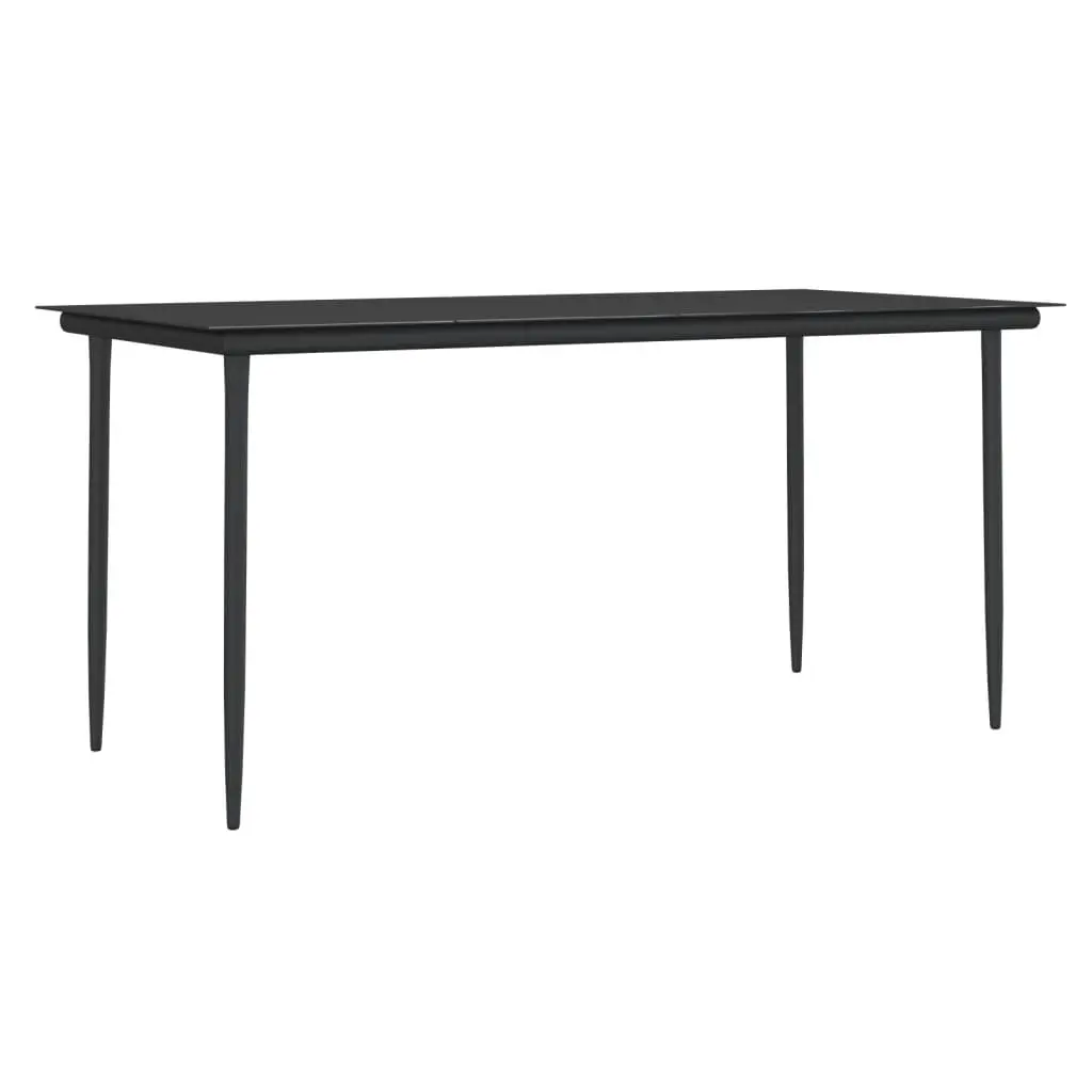 Outdoor Dining Set 7 Piece Weather Resistant Brown PE Rattan Steel Frame