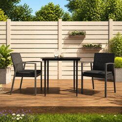Friendly 3 Piece Dining Set with Cushions for Outdoors