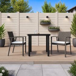 Friendly 3-Piece Outdoor Dining Set with Cushions