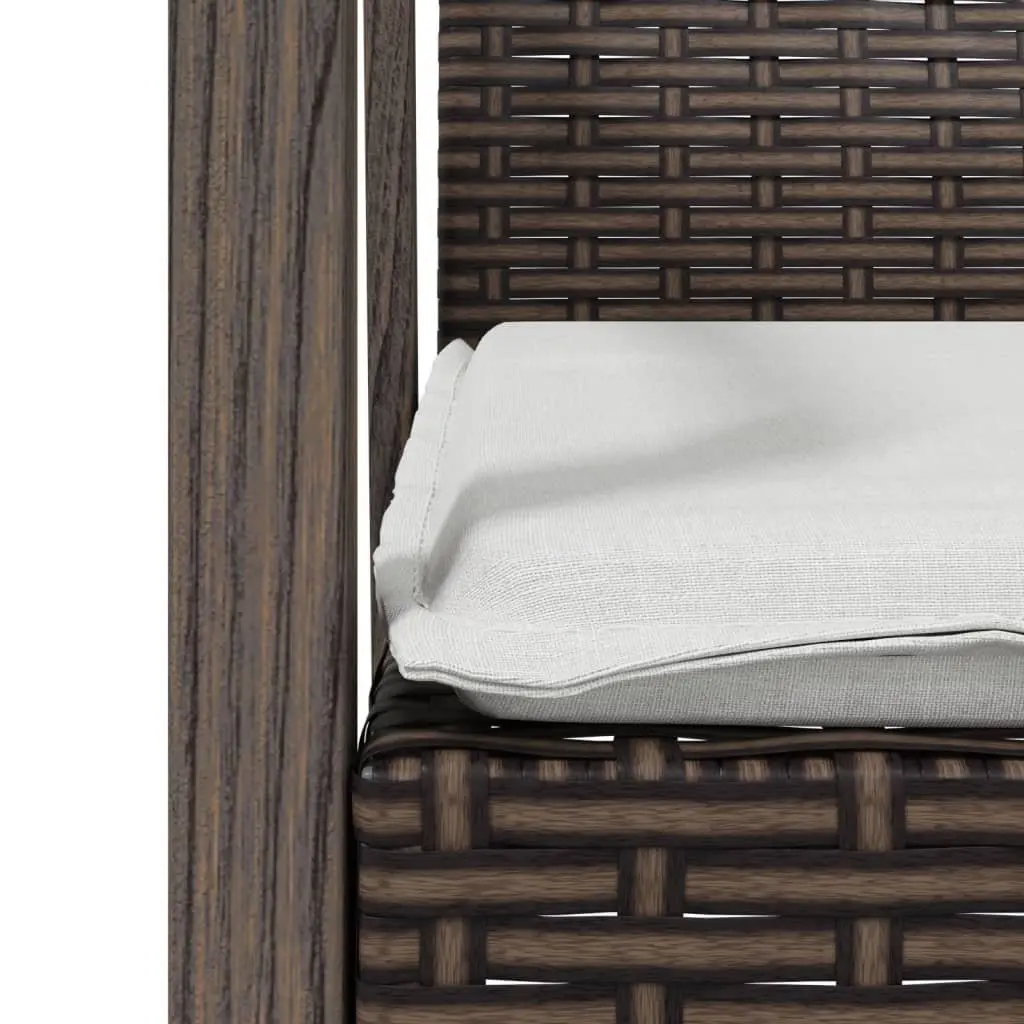 Garden Dining Set 3 Piece Outdoor Furniture Weather-resistant PE Poly Rattan Steel Patio Table Chairs