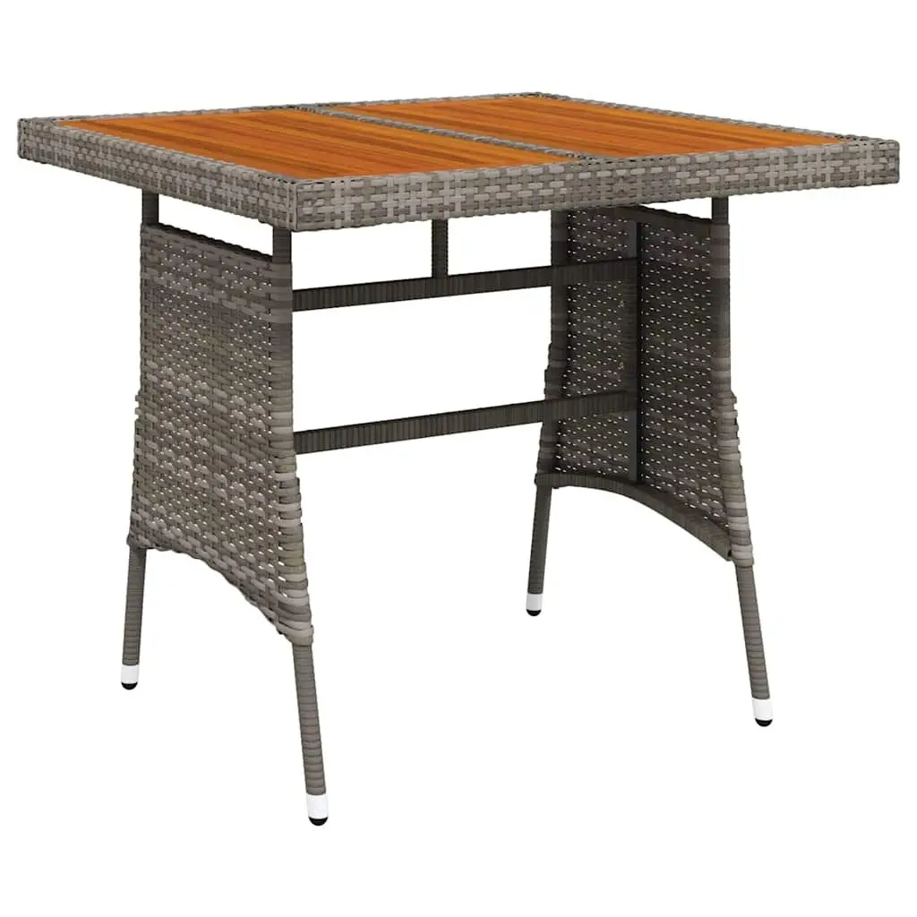 Garden Table Grey Outdoor Dining Patio Furniture Acacia Wood 70 x 70 x 72 cm