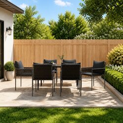 7 Piece Outdoor Dining Set with Comfortable Seating