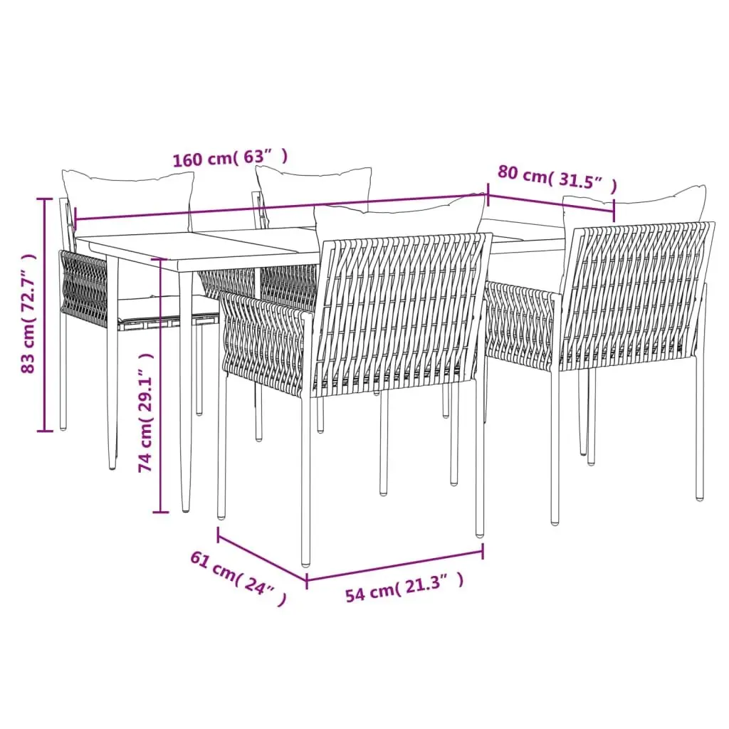 5-Piece Outdoor Dining Set