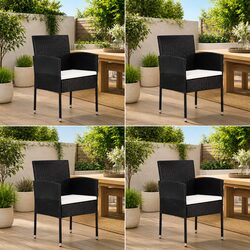 Discover Comfort with Our Black Outdoor Chairs Set of 4