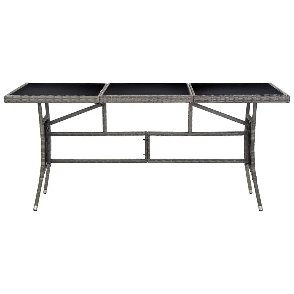 Grey Garden Table for Outdoor Enjoyment 170x80x74cm