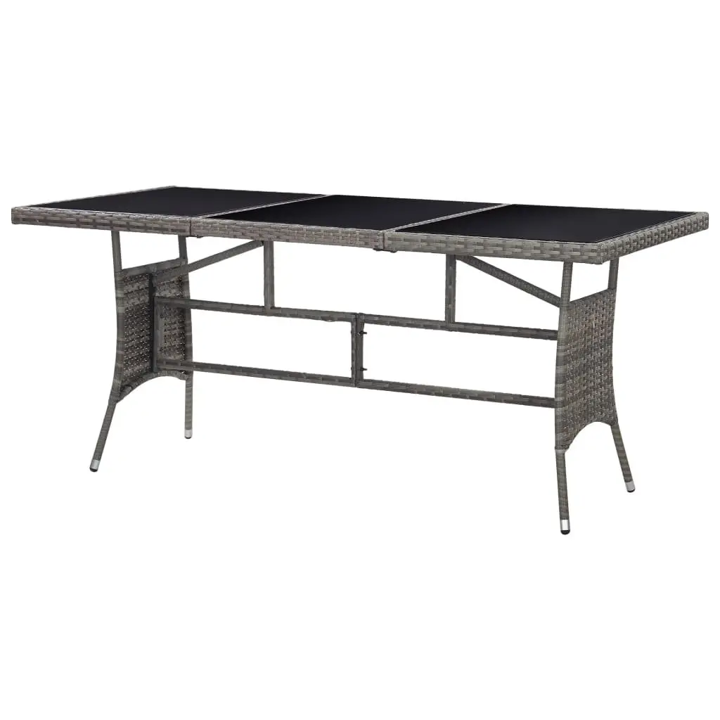 Grey Garden Table for Outdoor Enjoyment 170x80x74cm