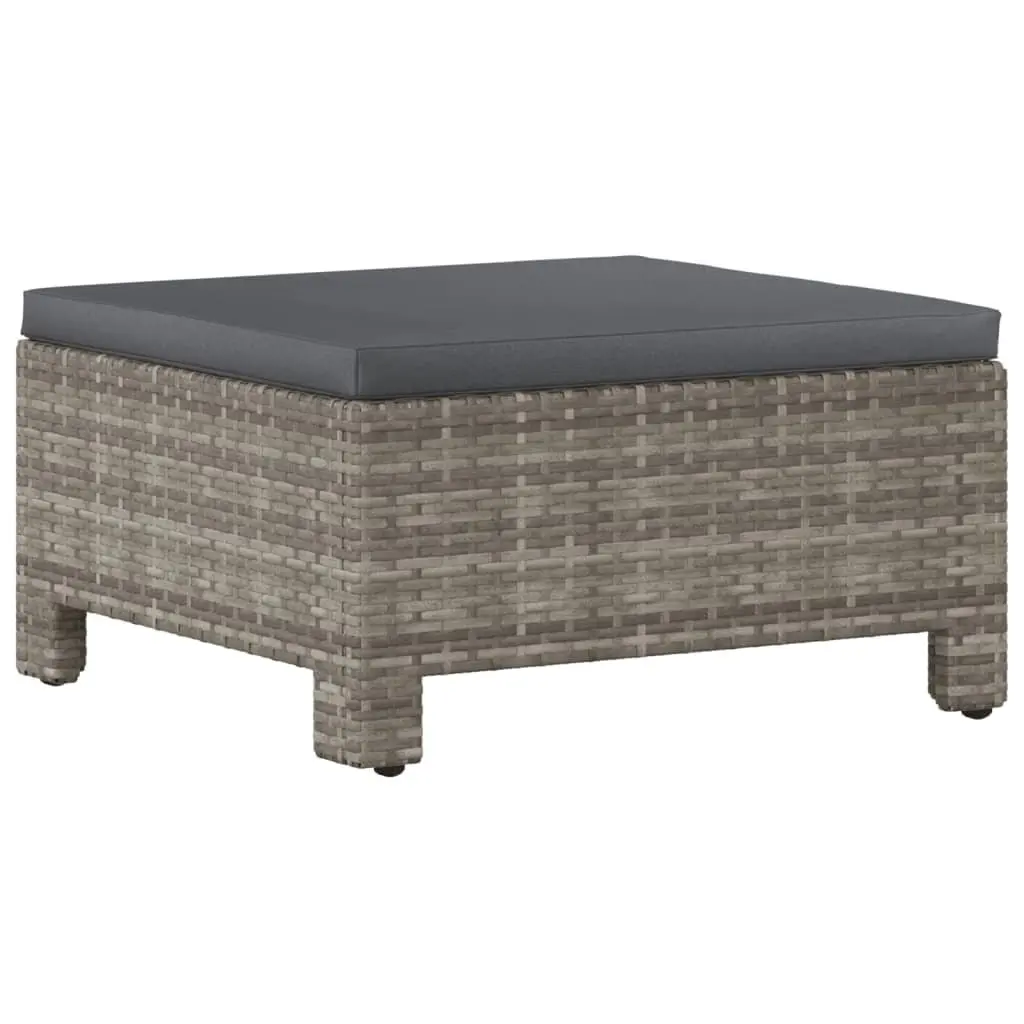 5 Piece Garden Lounge Set Modular Outdoor Furniture Grey PE Rattan Cushions