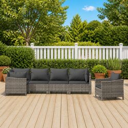 Create Your Outdoor Retreat with 6-Piece Lounge Set