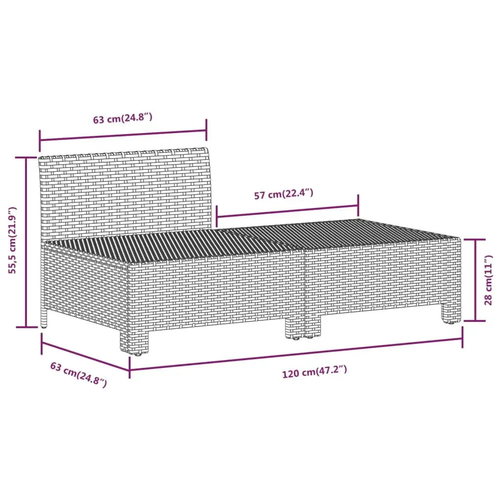 Garden Lounge Set 8 Piece Outdoor Furniture Grey Poly Rattan with Cushions