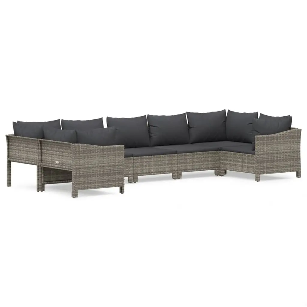 7 Piece Garden Lounge Set with Cushions