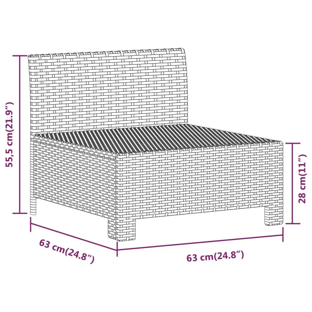 7 Piece Garden Lounge Set with Cushions