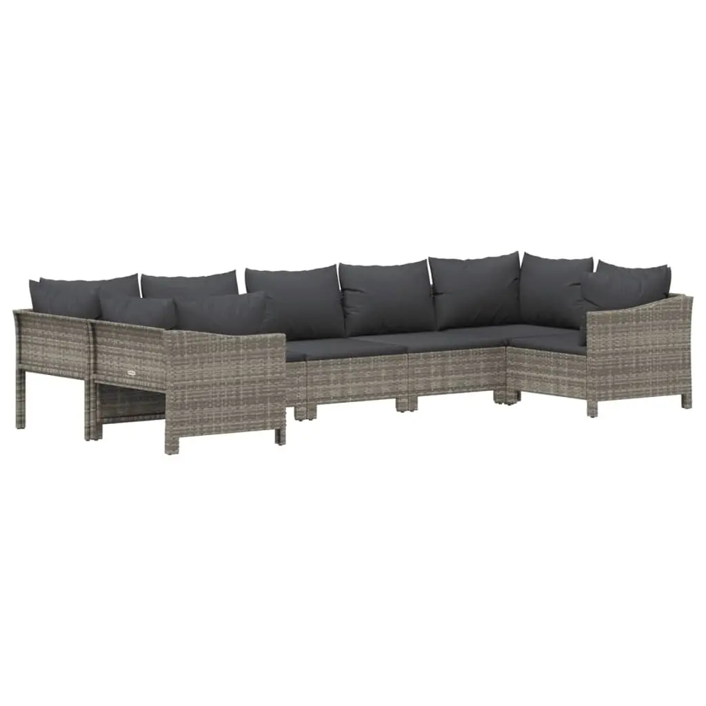7 Piece Garden Lounge Set with Cushions