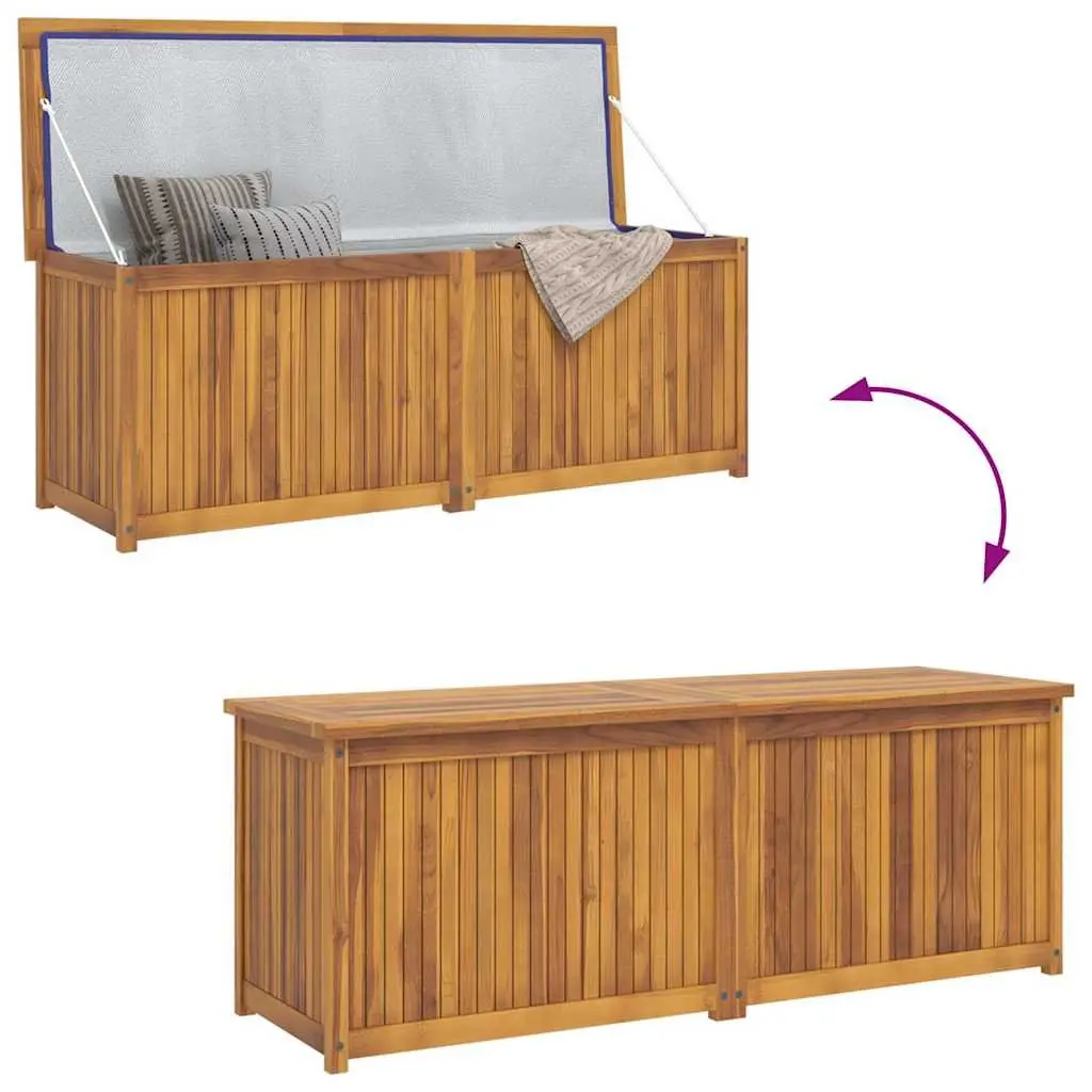 Garden Storage Box 150x50x55 cm Outdoor Chest Solid Wood Teak Brown