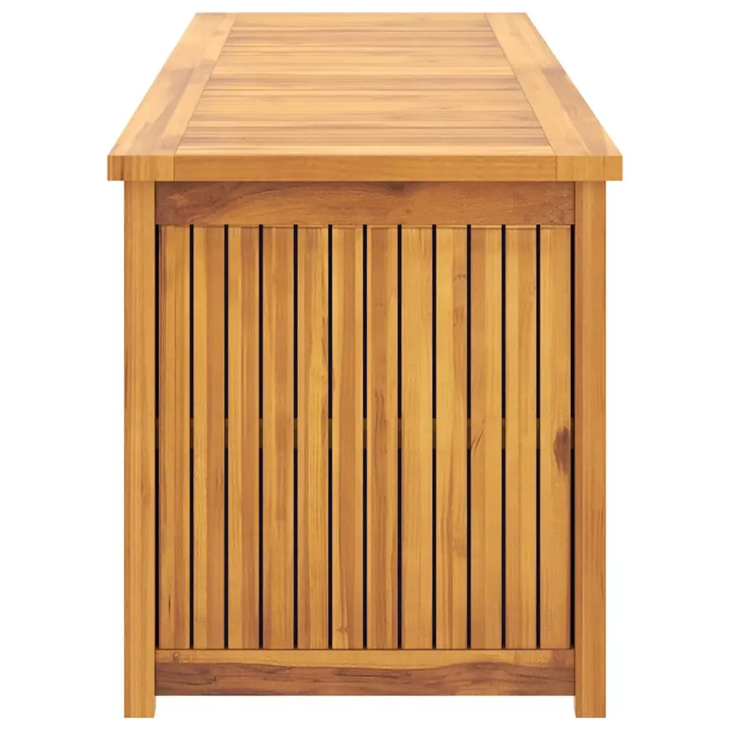 Garden Storage Box Teak Wood Brown 175x50x55 cm Outdoor Chest with Easy Open Lid