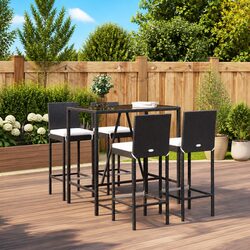 Your Friendly 5-Piece Outdoor Bar Set Awaits