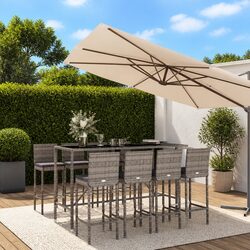Enjoy Outdoor Entertaining with Our 9 Piece Bar Set
