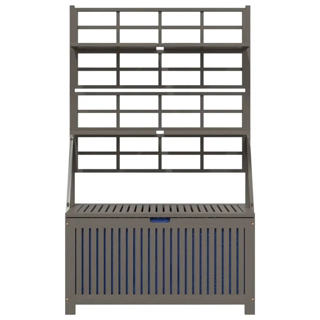 Outdoor Storage Box with Trellis Grey 99x50x160cm Solid Wood