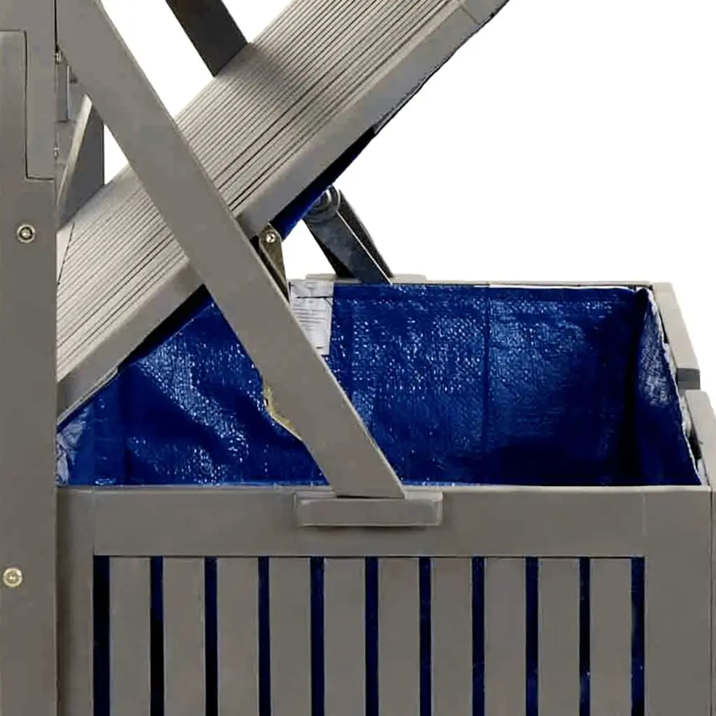 Outdoor Storage Box with Trellis Grey 99x50x160cm Solid Wood