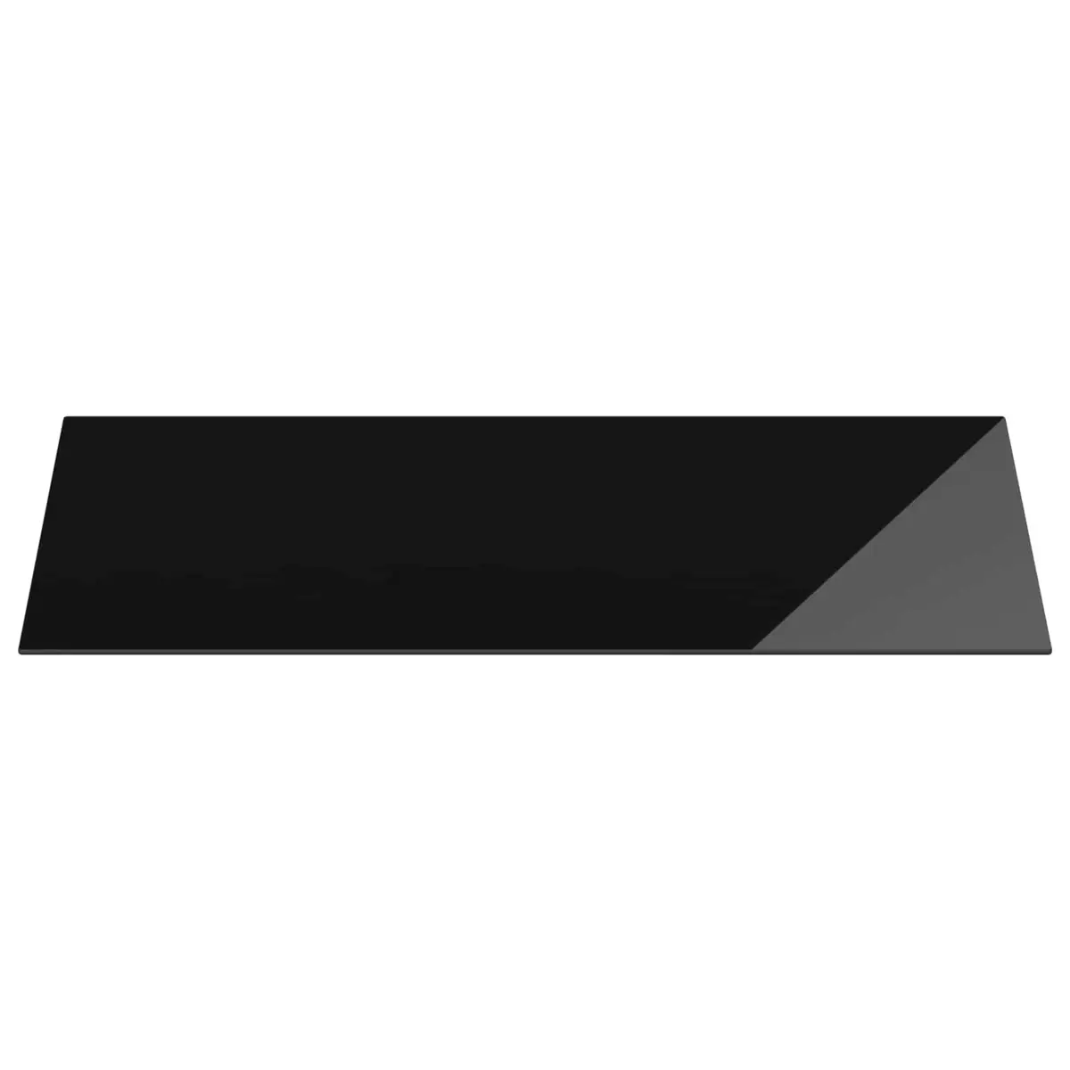 Rectangular Glass Table Top Tempered Glass Matte Indoor Outdoor Black
