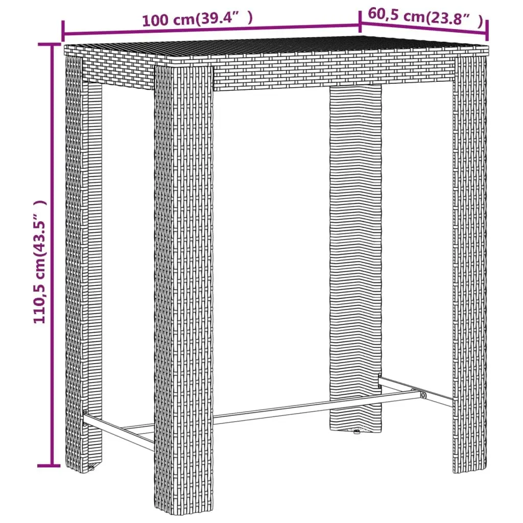 5 Piece Outdoor Bar Set