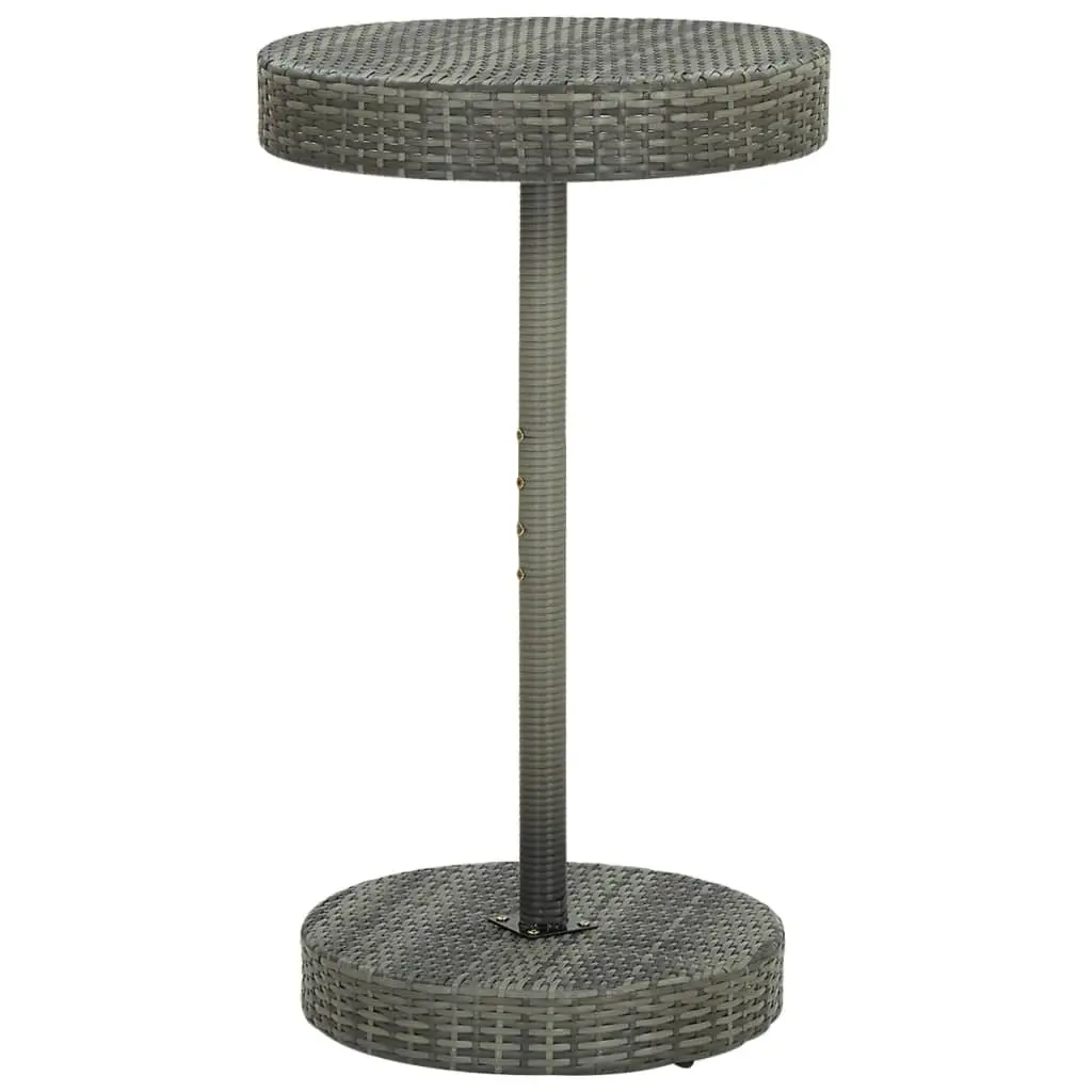Garden Bar Set Grey 3 Piece Outdoor Furniture Patio Rattan Stool Table Combo