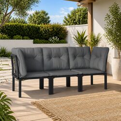 Your Perfect 3 Piece Black Grey Lounge Set for Outdoors