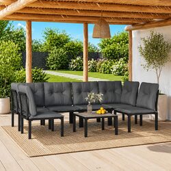 Your Friendly 7 Piece Outdoor Lounge Set Awaits!