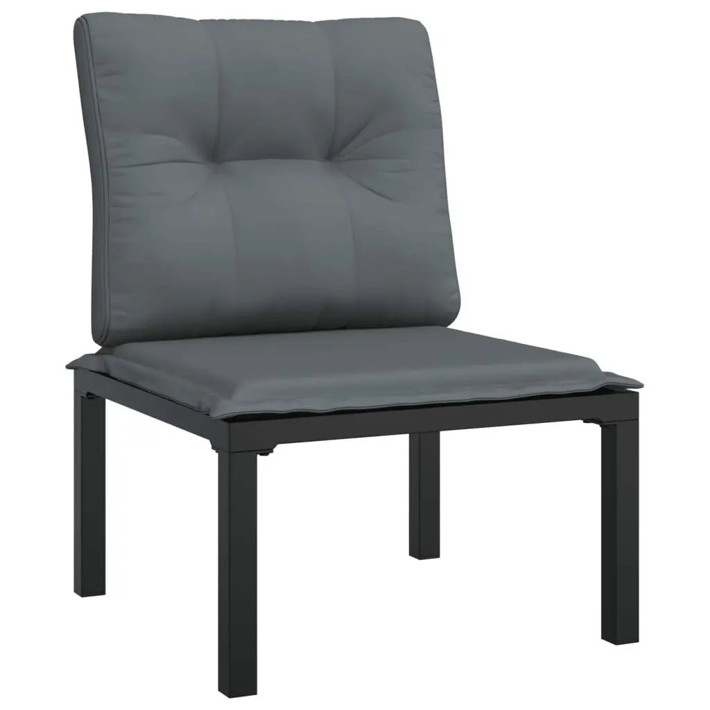 5 Piece Outdoor Lounge Set Modular Weather Resistant Poly Rattan Black Grey Patio Furniture