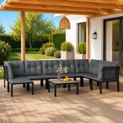 Relax Outdoors with Our 9 Piece Lounge Set