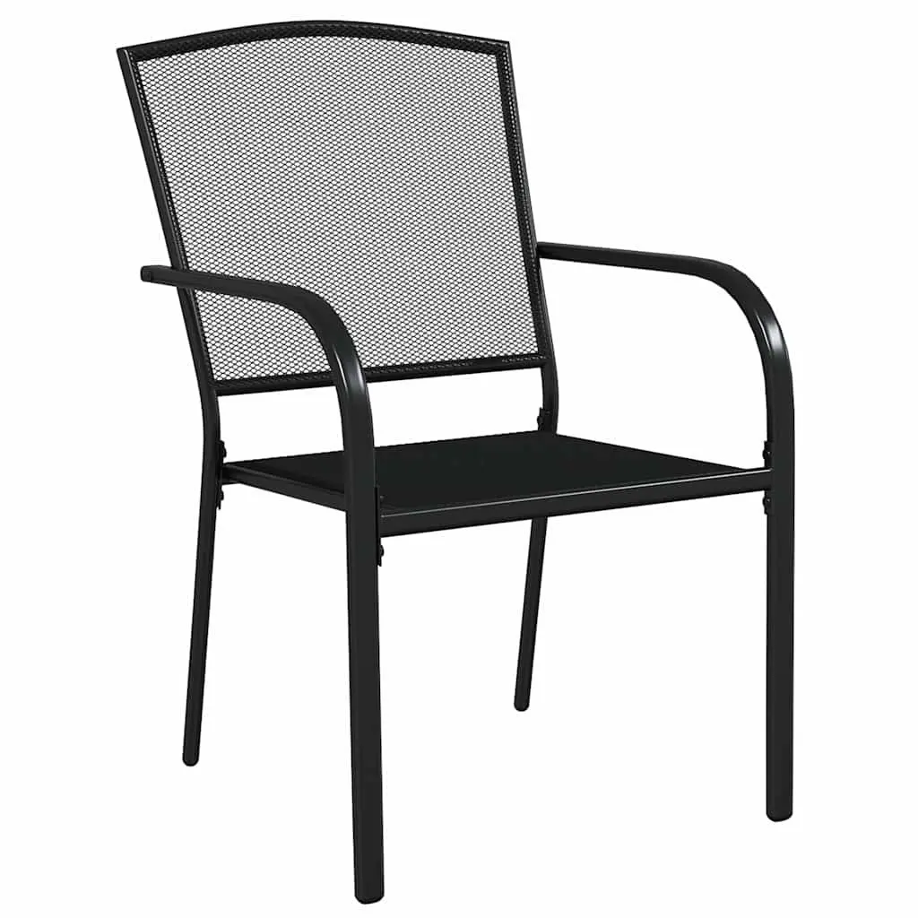 Outdoor Dining Set Steel Anthracite 5 Piece Garden Table Chairs