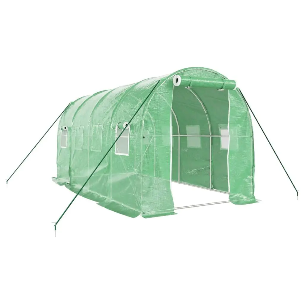 Greenhouse with Steel Frame Green 4x2x2m