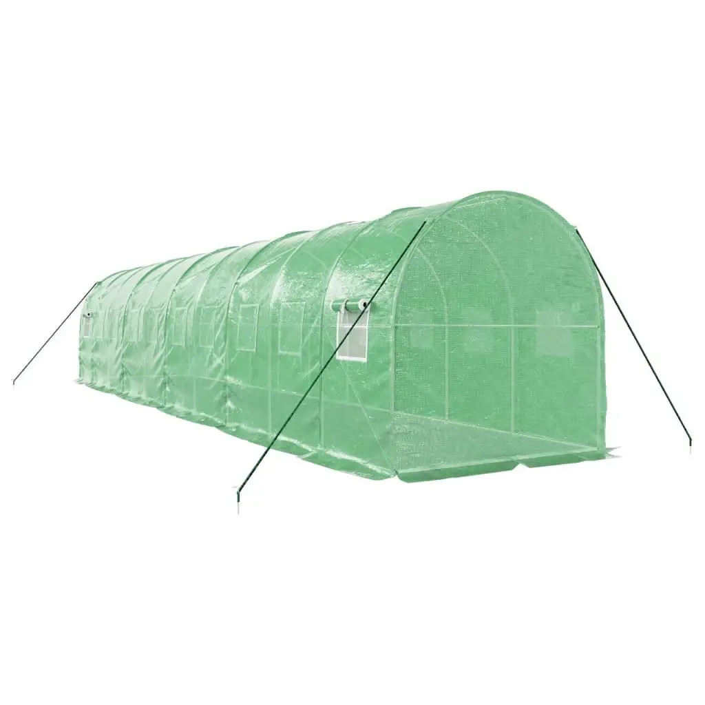 Greenhouse Steel Frame 20 m² with Roll-Up Door and Mesh Windows