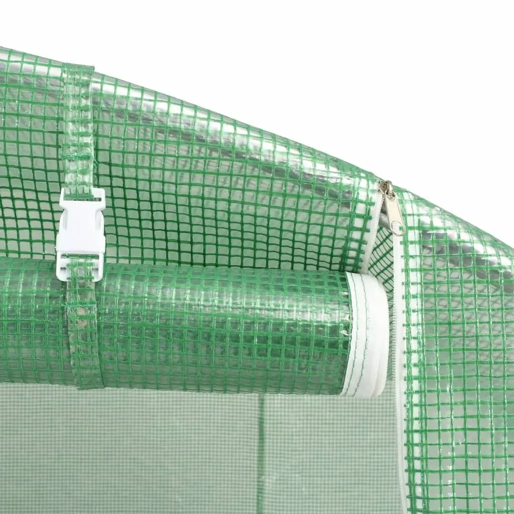Greenhouse Steel Frame 20 m² with Roll-Up Door and Mesh Windows